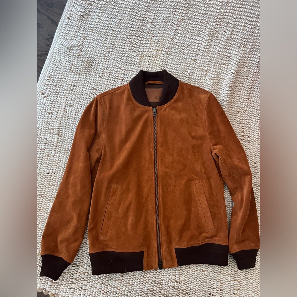 Suede bomber jacket